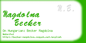 magdolna becker business card